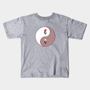 yin yang balance harmony design eastern philosophy skate skateboard Kids T-Shirt